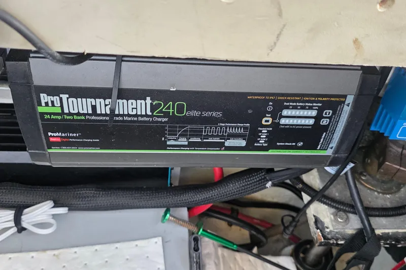 ProTournament 240 Elite marine battery charger in a 2001 Cruisers Yachts 340 Express.