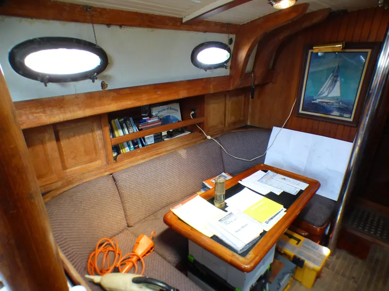Large Dinette on Port Side of Salon