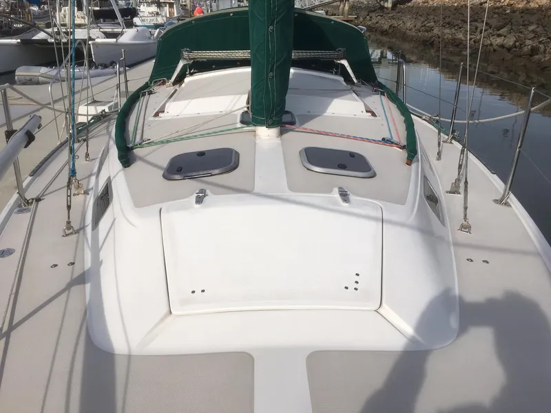 Looking aft from bow