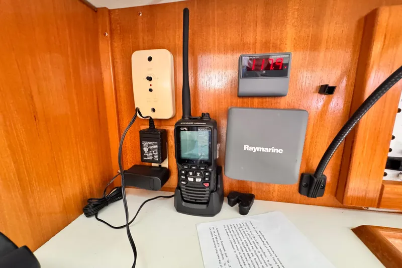 Navigation equipment setup on a 2006 Catalina 34 MkII sailboat.