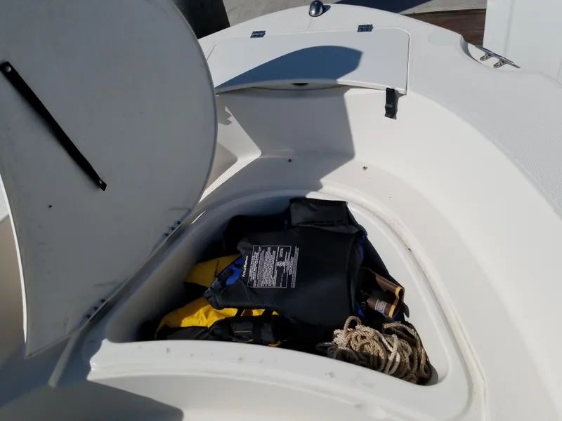 Large Storage Compartment located under Bow Seat