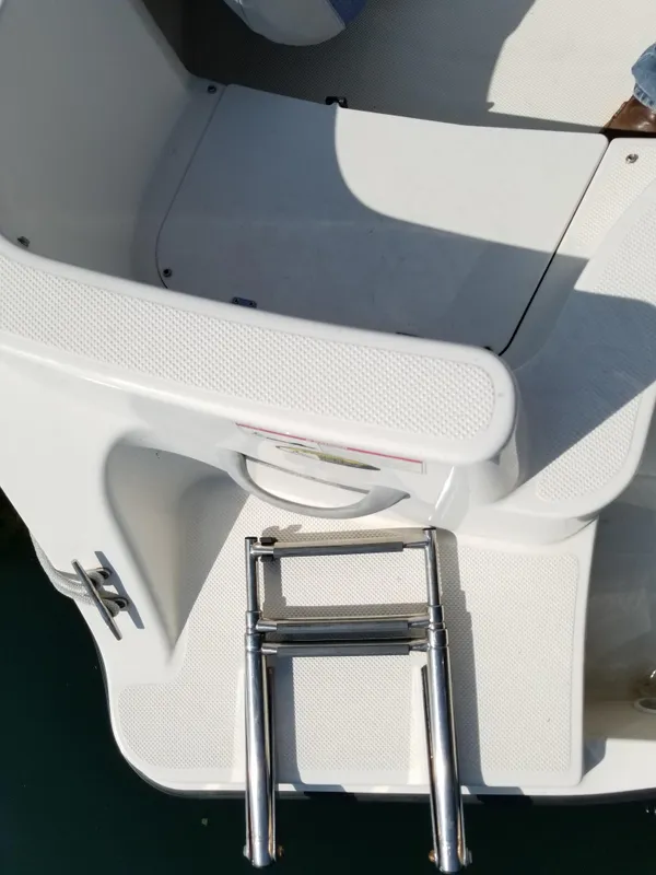 Retractable Swim Ladder Mounted on Transom Swim Step