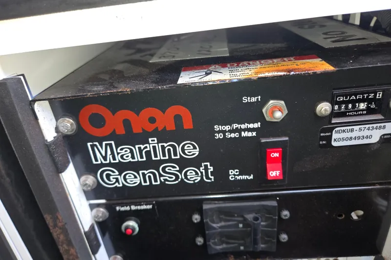 Onan Marine GenSet control panel on 2006 Cruisers Yachts 370 Express.
