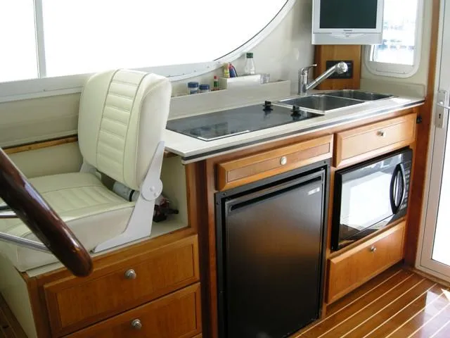 Crew seat/galley (TV removed)