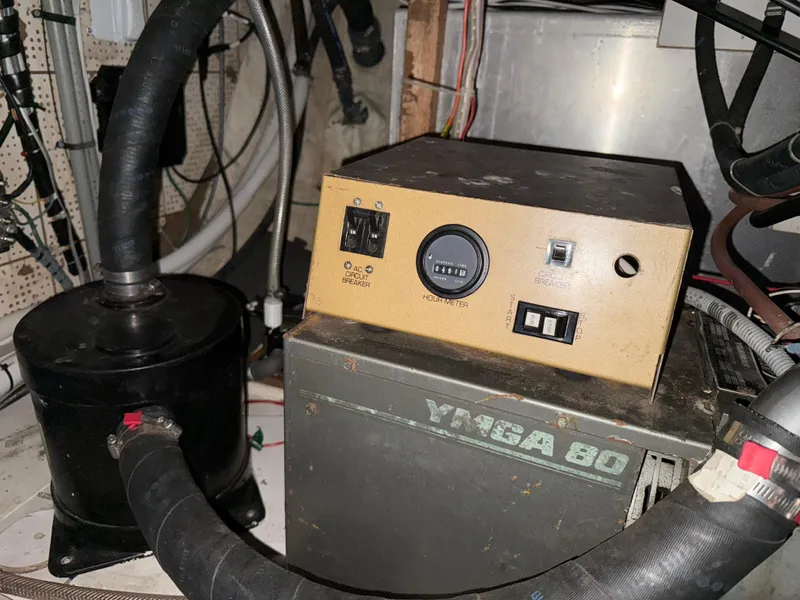 Electrical equipment setup with control panel and cables, C & L 37, 1978 model.