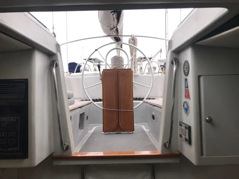 Looking out to cockpit