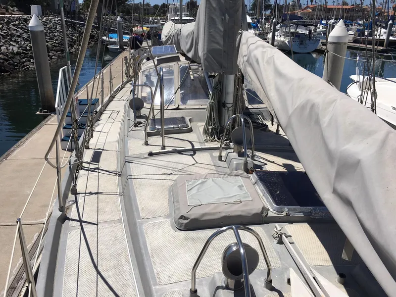 Looking aft on deck