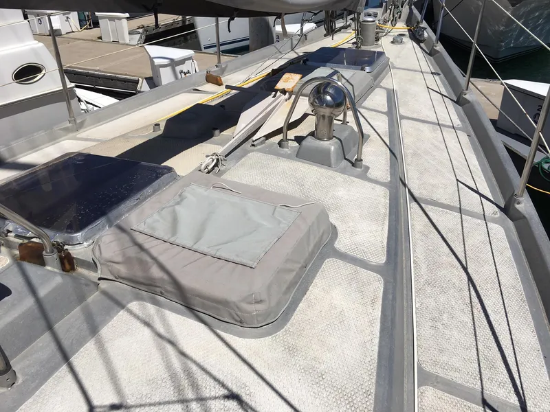 Looking forward on deck