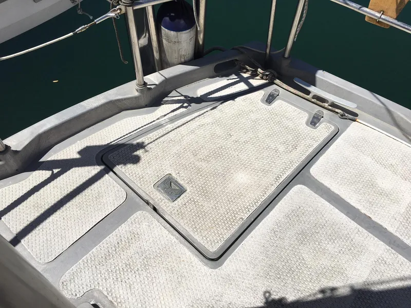 Aft deck locker closed