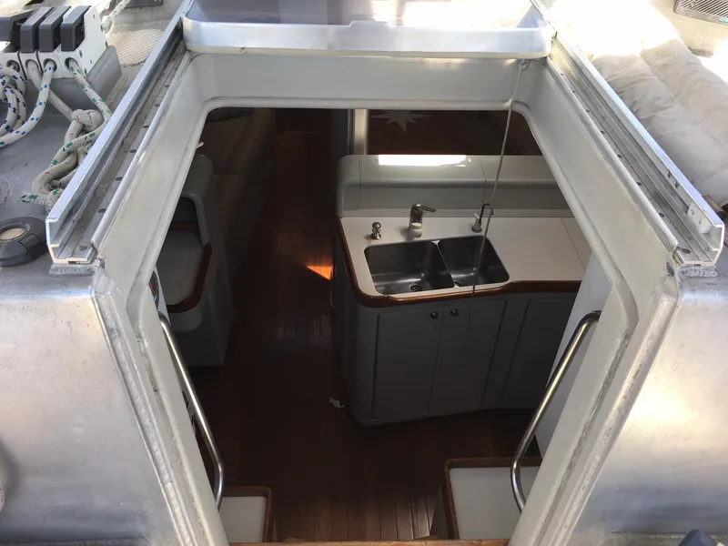 Looking into cabin