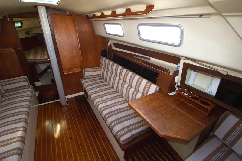 Starboard Settee and Nav Station