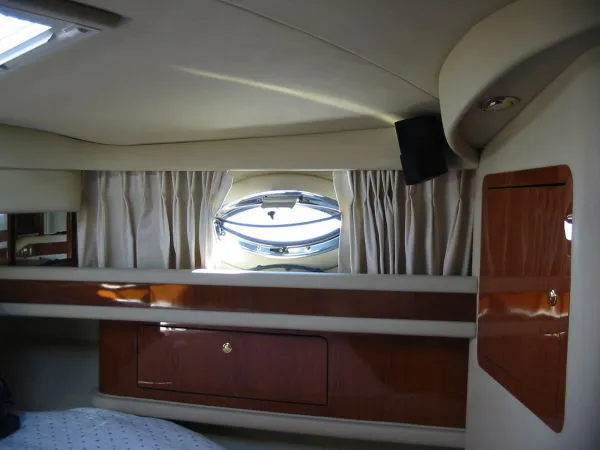 Lots of storage throughout boat and many windows that open for fresh air