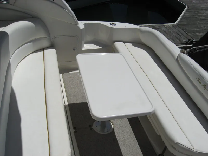 Cockpit seating and dinette table