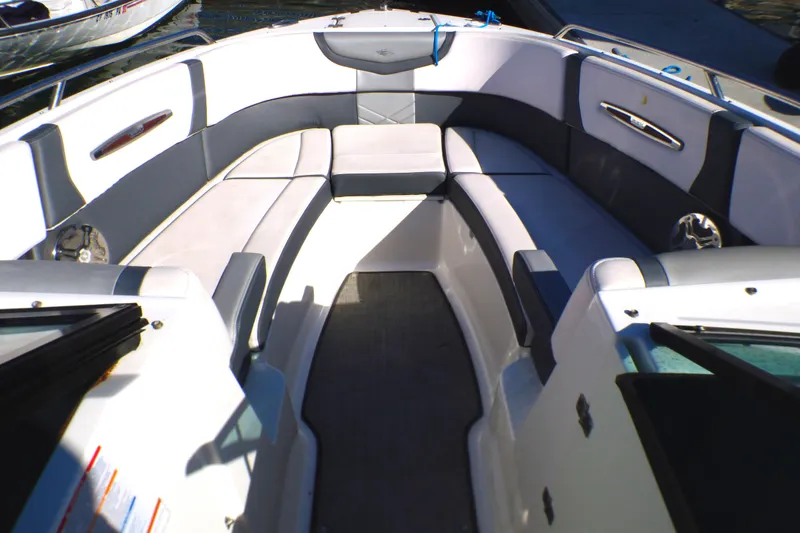 2018 Chaparral 267 SSX boat interior with spacious seating and modern design.
