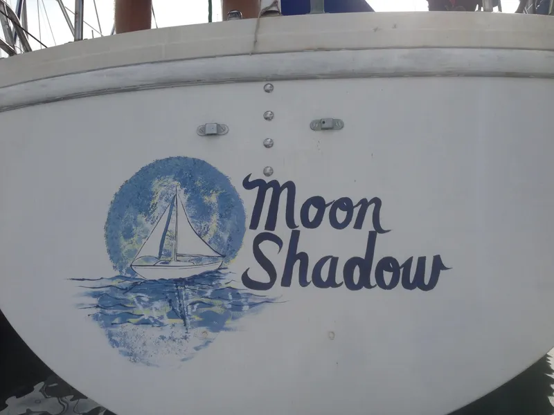 Custom Painted Logo on Transom