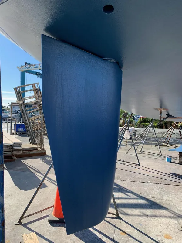 Rudder with new paint