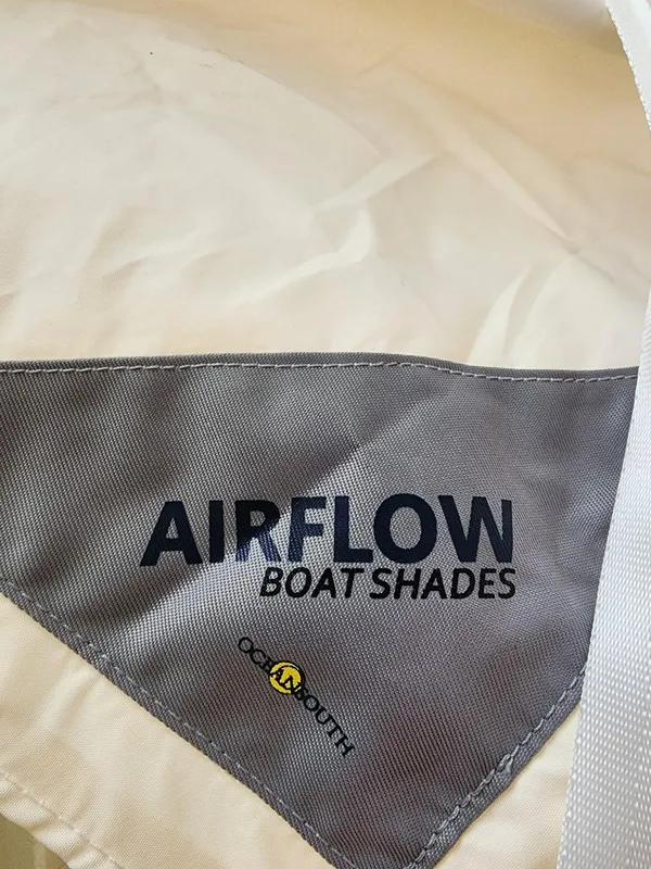 Airflow Boat Shades fabric for 2005 Grady-White Bimini 306, featuring Coast South logo.