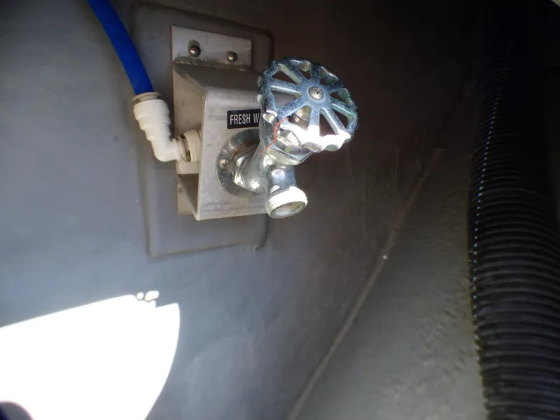 Fresh water faucet on 2002 Sea Ray 340 Amberjack.