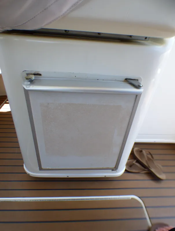 Refrigerator on Sea Ray 340 Amberjack, year 2002.