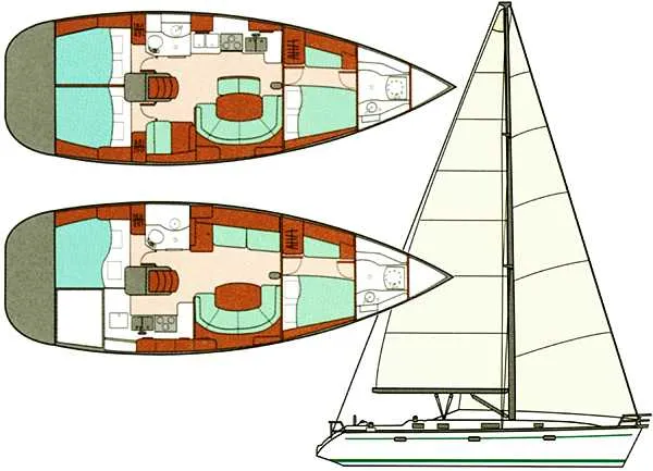 "AMBITION" is 2-Cabin Layout (Lower Layout)