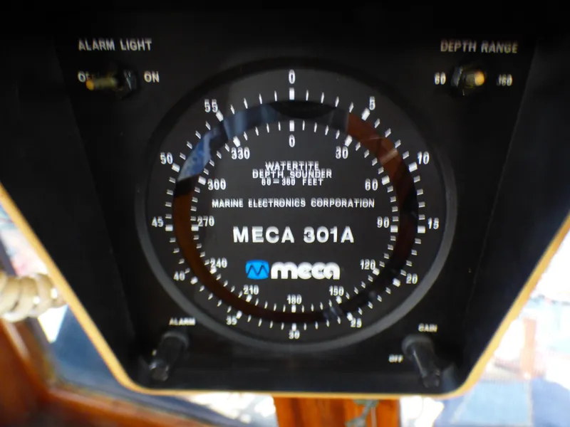Depth sounder on 1980 CHB Heritage 42 Trawler, MECA 301A model.