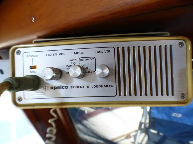 Apelco Trident II Loudhailer on 1980 CHB Heritage 42 Trawler.