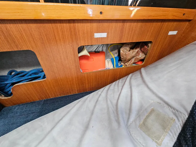 Interior of a 1988 Hunter Legend 35 sailboat.