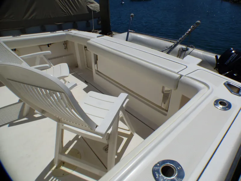 Cockpit Transom fold down seat
