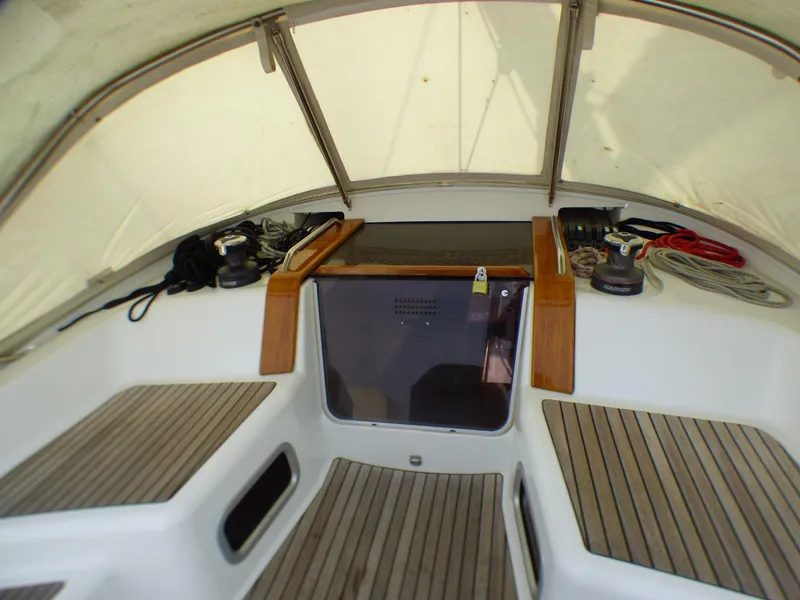 Forward Cockpit Protected by Dodger