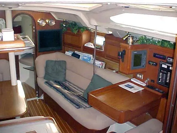Settee and Nav Station