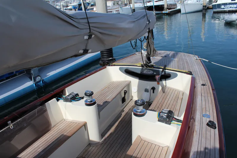 Handsome teak cockpit & deck