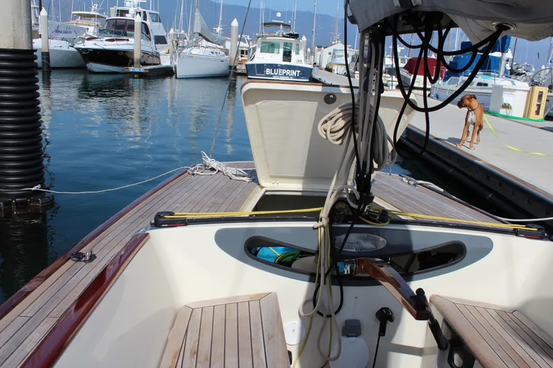 Looking aft