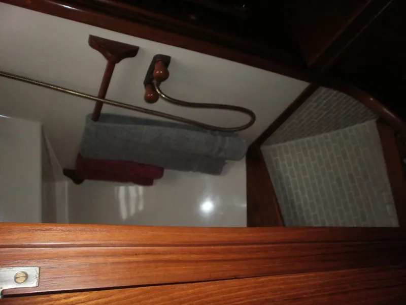 stall shower in head