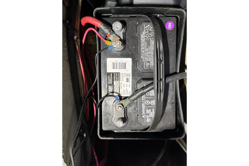 Battery setup in a 1985 Carver 3607 Aft Cabin Motor Yacht.