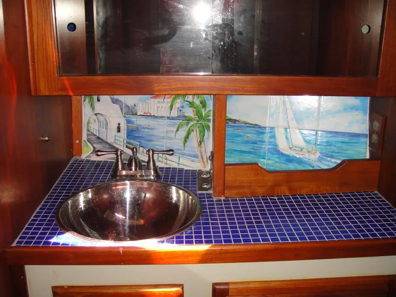 GALLEY VANITY, CUSTOM TILE