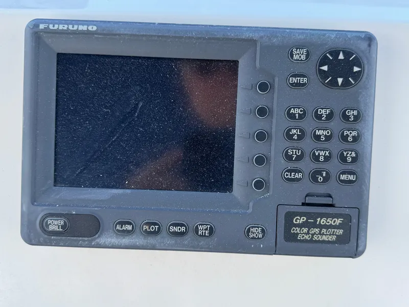 Furuno GP-1650F GPS plotter and echo sounder on 1999 McKinna 47 Sedan.