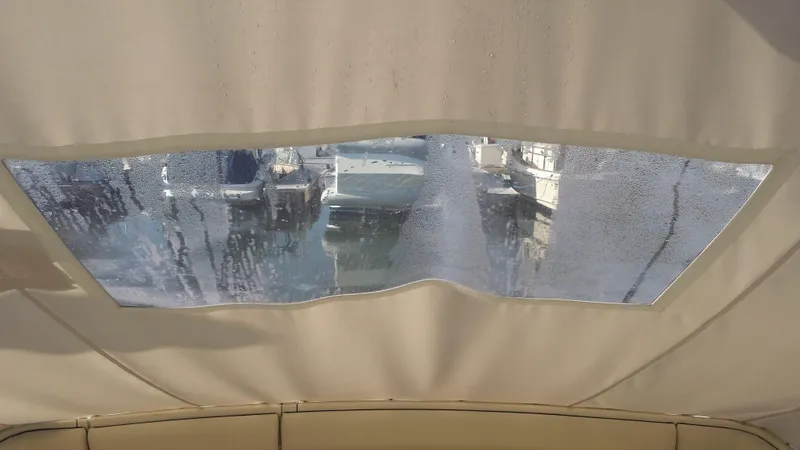 Clear Window on the Slant Canvas that Protects the Cockpit Area