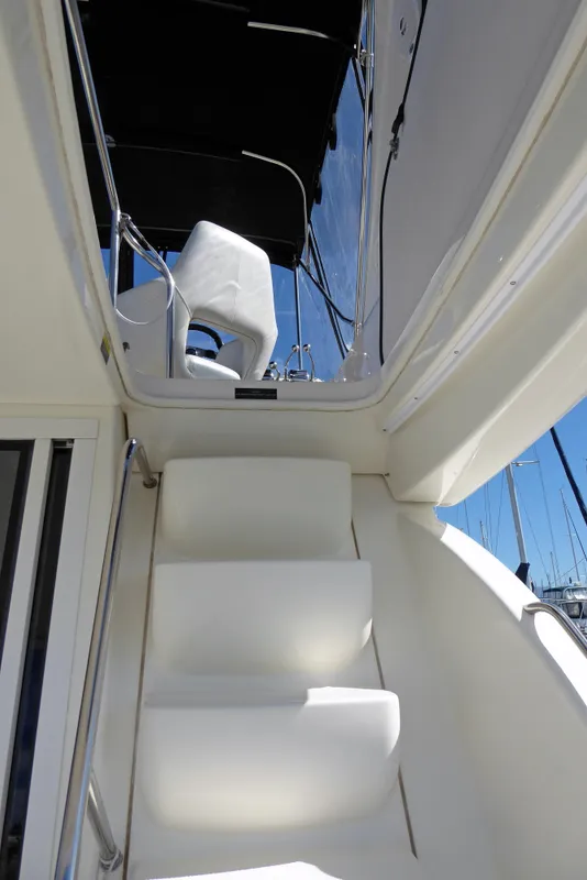 Stairs up to flybridge