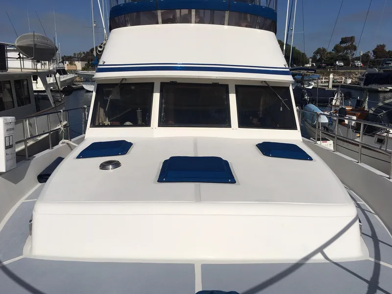 Looking aft from bow