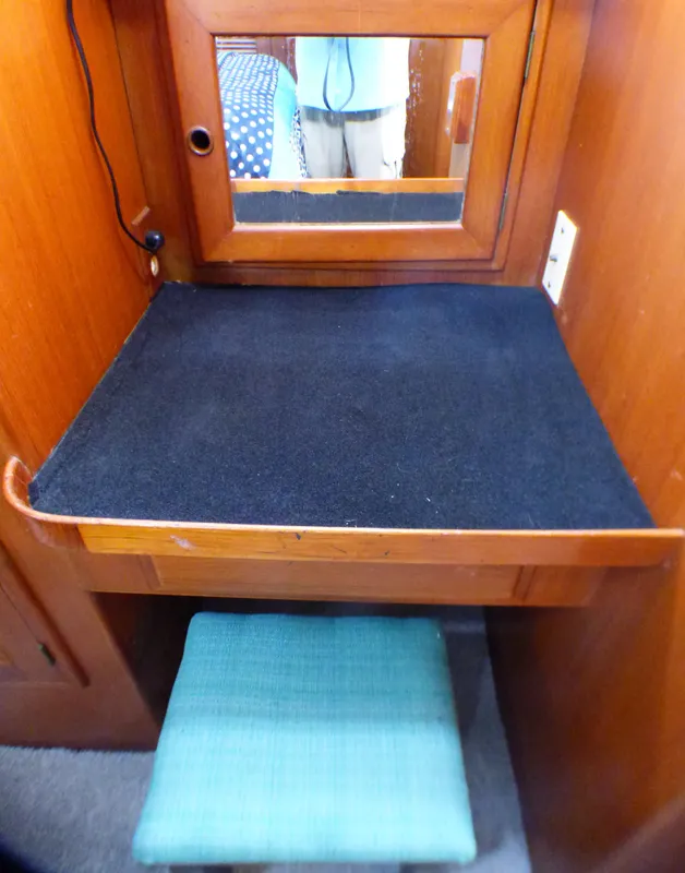 Built-In Desk in Aft Cabin