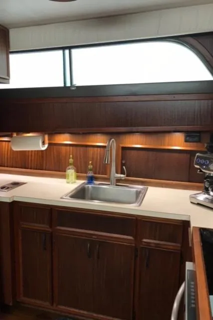 Single Stainless Sink in Galley