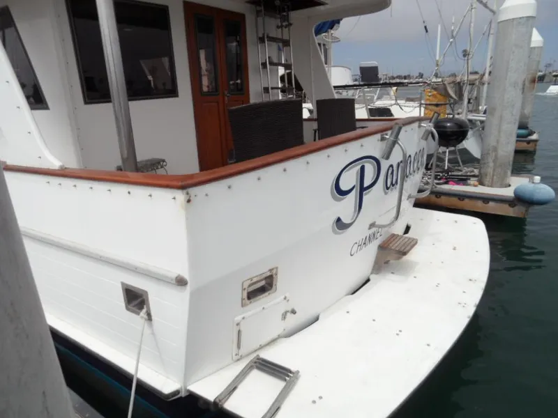 Transom from port side