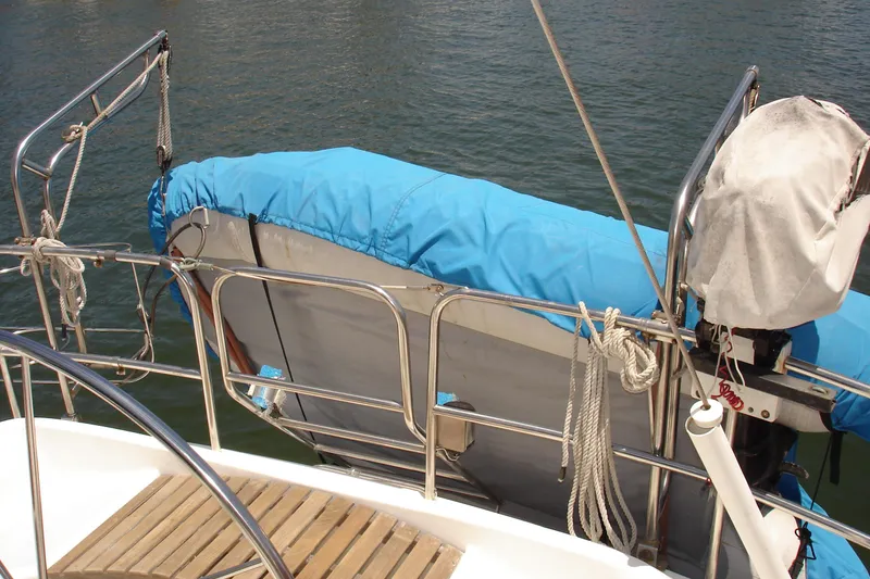 Dinghy, davits and motor
