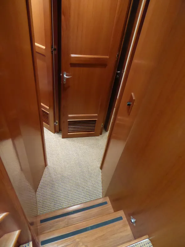 Pilot house stairs to suites