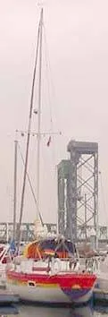 Stern View Showing Mast and Rig