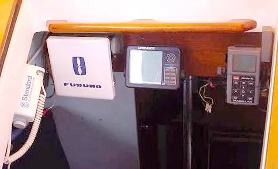 Mounted Instruments at Companionway Entrance