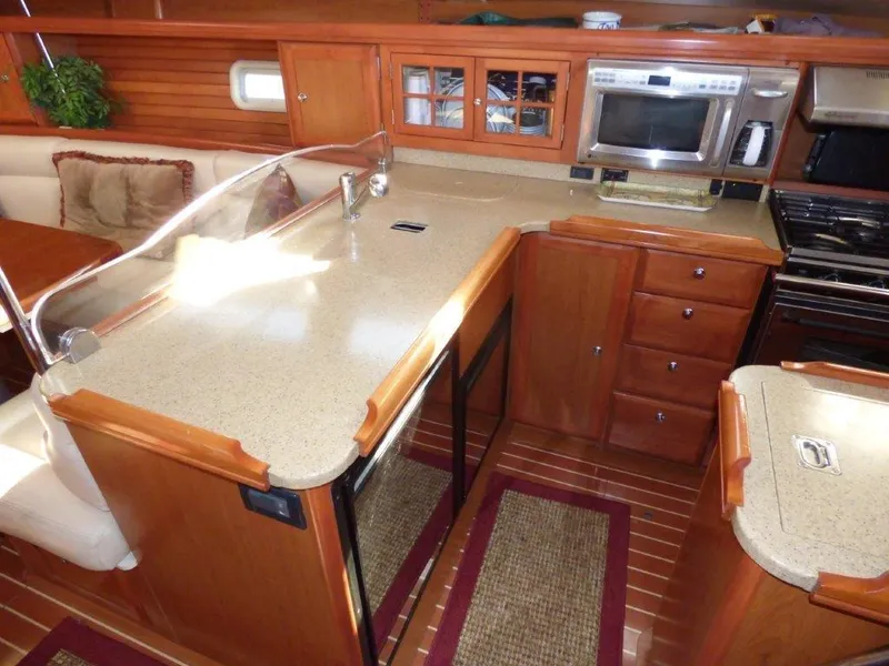 Galley with sink covers