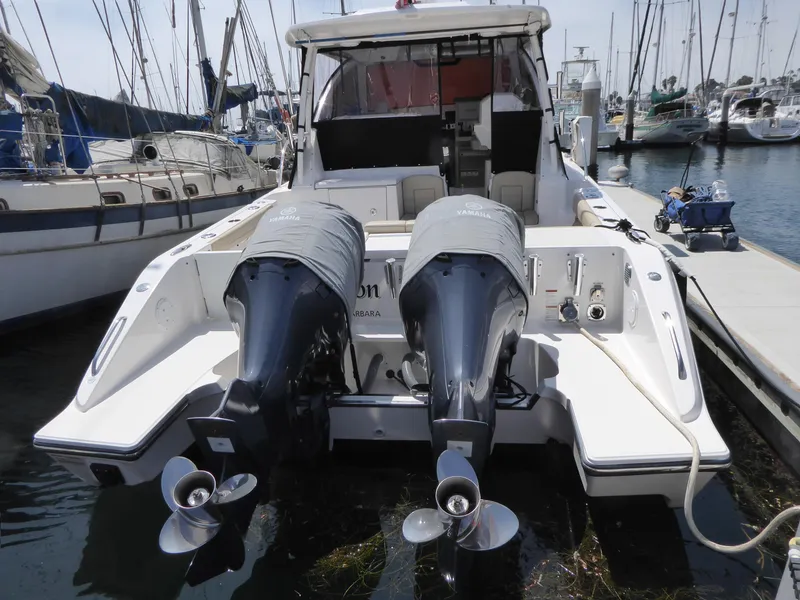 Stern in slip canvas removed