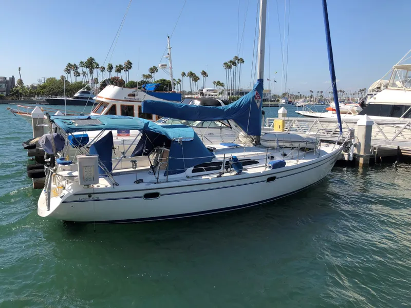In her new slip stern view
