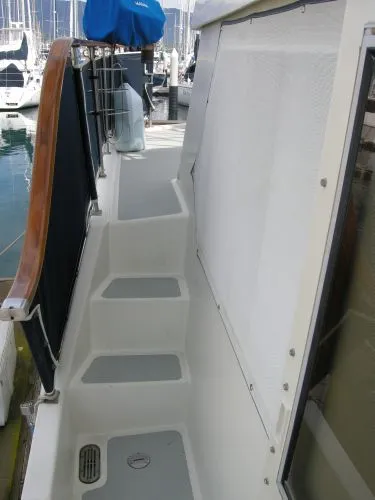 starboard side stairs to aft deck